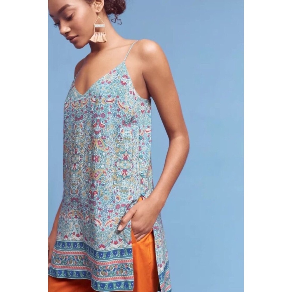 Anthropologie Meret Silk Tunic by Maeve